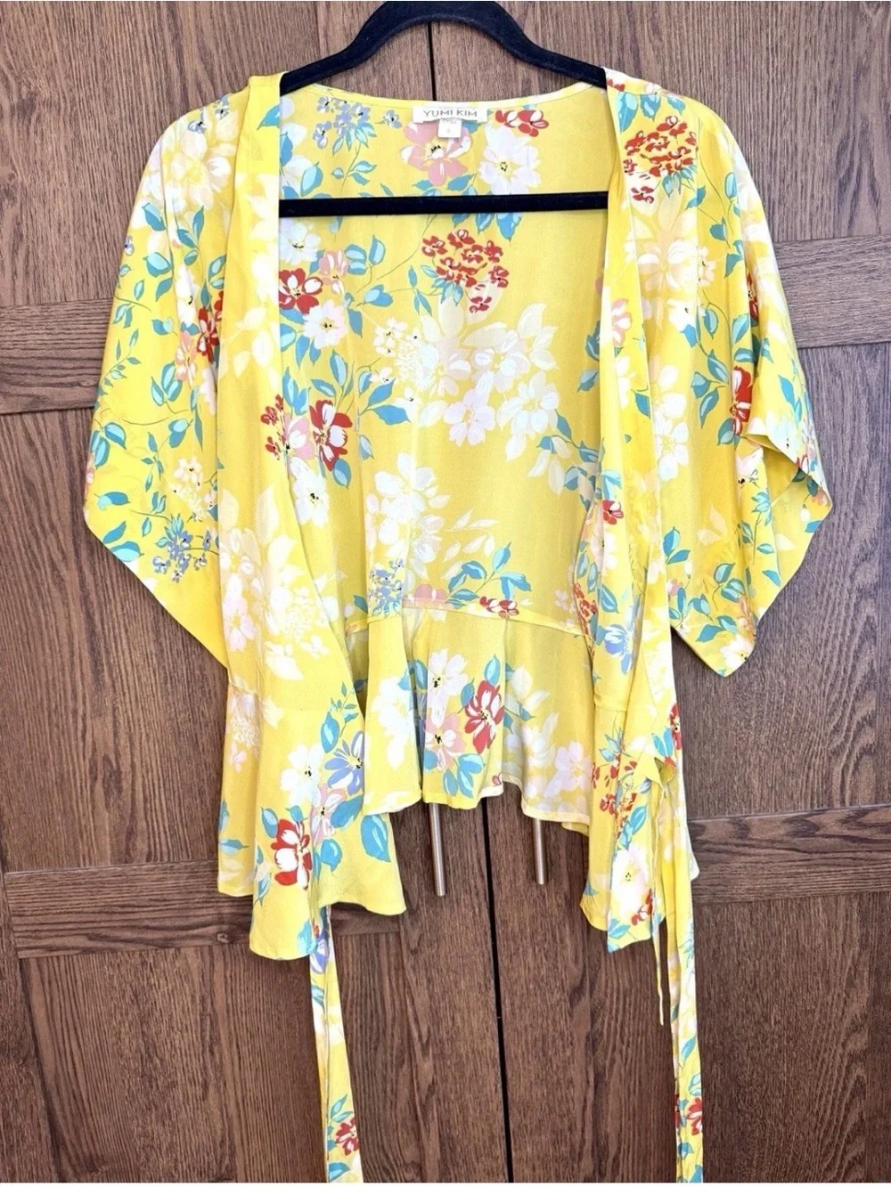 Anthropologie Yumi Kim-Thats A Wrap Happy Days Top Silk Floral-Size Small-NWT